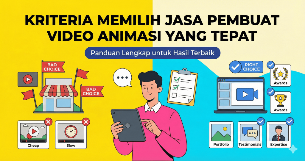 8 Kriteria Memilih Jasa Pembuat Video Animasi yang Tepat